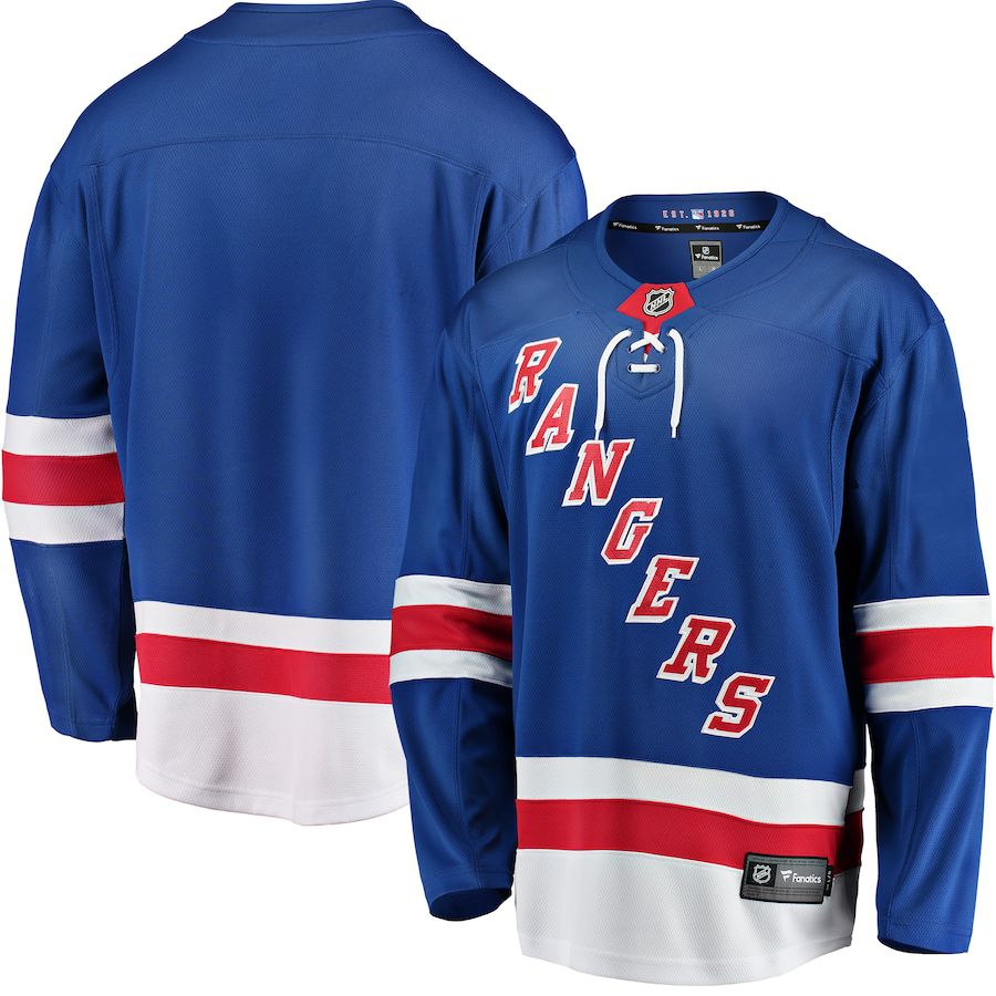 Men New York Rangers Fanatics Branded Blue Breakaway Home NHL Jersey->customized nhl jersey->Custom Jersey